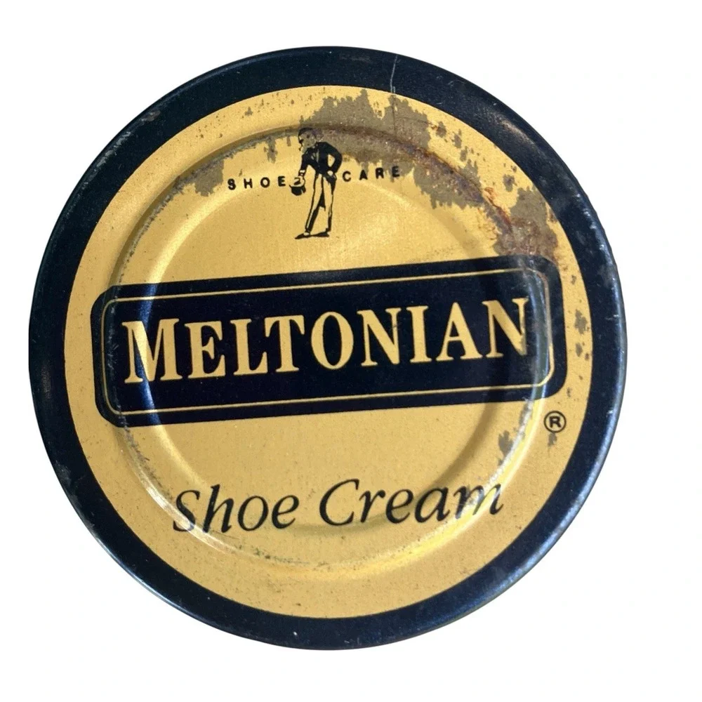 Vintage Meltonian‎ 127 Smoked Elk Shoe Cream Polish 1.55oz Jar Boot Care Cobbler